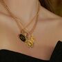 Personalised North Star Gold Medallion Necklace, thumbnail 5 of 12