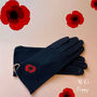 Embroidered Birth Flower Merino Wool Touch Screen Gloves, thumbnail 9 of 12