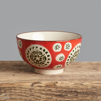Set Of Four Patterned Ceramic Bowls, 5 of 5