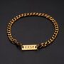 Gold Engravable 5mm Cuban Bracelet Unisex, thumbnail 1 of 10