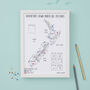 Personalised New Zealand Travel Map Pinboard, thumbnail 1 of 3