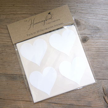 White Heart Decorative Stickers, 2 of 5