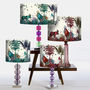 Tropical Lions Lampshade, Blue, thumbnail 3 of 10