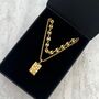 Silver Hammered Pendant And Mariner Chain Necklace Set For Men, thumbnail 8 of 10