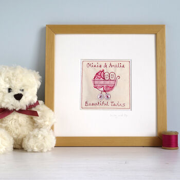 Personalised New Baby Twins Picture Gift, 2 of 12