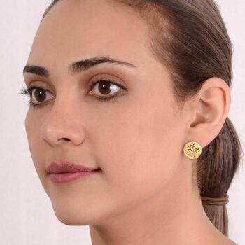 24kt Gold Plated Large Stud Earrings, 6 of 6