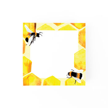 100 Page Tear Off Memo Pad Mellifera Honeybee Print, 4 of 8