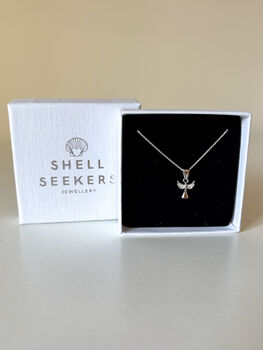 Sterling Silver Tiny Angel Pendant Necklace, 5 of 8