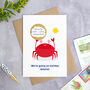 Personalised Crab Themed Holiday Reveal Scratch Card, thumbnail 2 of 9