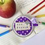 Personalised Best Teacher Gift Badge Pin, thumbnail 5 of 6
