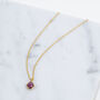 Hampton Ruby And Gold Vermeil Necklace, thumbnail 1 of 5