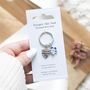 Forget Me Not Flower Metal And Enamel Keyring | Mother's Day Gift, thumbnail 1 of 2