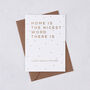 New Home 'The Nicest Word' Gold Foil Card, thumbnail 1 of 2