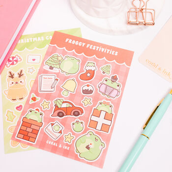 Cute Christmas Planner Sticker Sheets Stocking Filler, 4 of 4