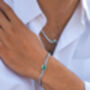 Men's Gold Opal Gemstone Cuban Chain Bracelet, thumbnail 11 of 11