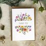 Colourful Rainbow Flowers Thank You Cards And Envelopes, thumbnail 1 of 6