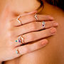 Holi Jewel Silver Stacking Ring, thumbnail 6 of 10