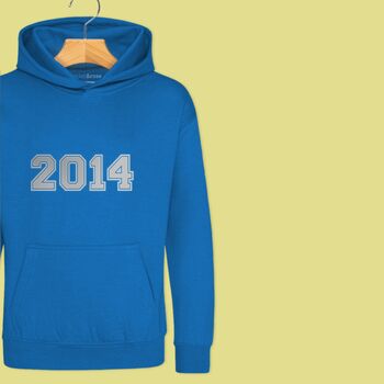 'Birth Year' Personalised Hoodie For Boys And Girls, 2 of 8