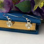 Sterling Silver Mini Blossom Flower Hook Earrings, thumbnail 1 of 9