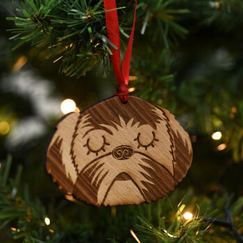 Shih Tzu Dog Wooden Hanging Dog Decoration, 2 of 7