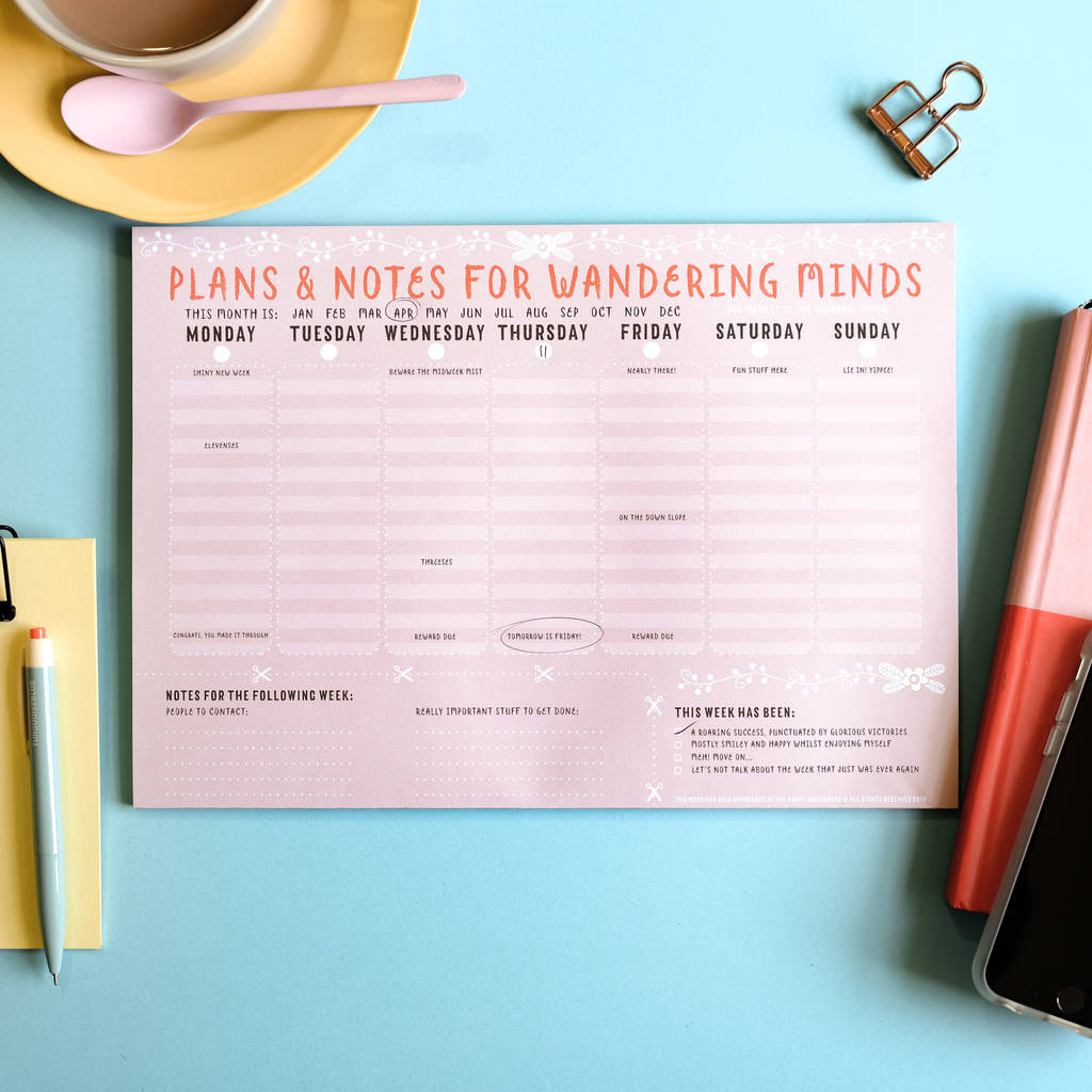 Wandering Minds Weekly Planner, 1 of 6