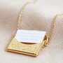 Personalised Graduation Envelope Necklace With Charm, thumbnail 7 of 9