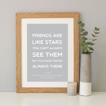 'Friends Are Like Stars' Quote Print, 5 of 12