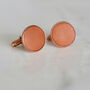 Secret Message Copper And Real Leather Cufflinks, thumbnail 4 of 10