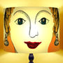 'Ego' Face Handmade Drum Lampshade, thumbnail 1 of 6