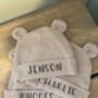 Personalised Bear Newborn Hat, thumbnail 2 of 2