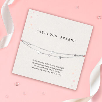 Sterling Silver Fabulous Friend Silver Friendship Bracelet In Gift Box, 4 of 7