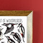 Woodpeckers Watercolour Art Print, thumbnail 8 of 9