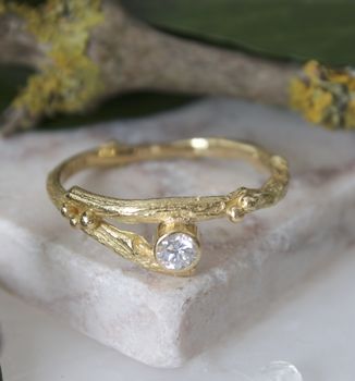 Diamond Organic Twig Engagement Ring, 2 of 5