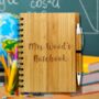 Personalised Eco Bamboo Teacher Name Notebook, thumbnail 1 of 7
