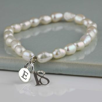Personalised Freshwater Pearl Birthday Charm Bracelet, 4 of 7