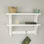 Handcrafted Two And Three Tiered Shelf With Peg Rail, thumbnail 1 of 6