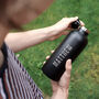 Personalised #Hydrate Reusable Black Water Bottle, thumbnail 4 of 6