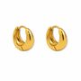 Curve Huggie Earrings, thumbnail 2 of 4