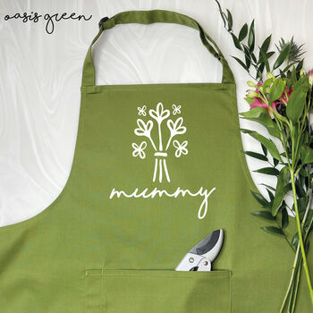 Personalised Apron For Mum Flower Bouquet, 3 of 4