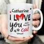 Personalised I Love You More Than The Cat Funny Mug, thumbnail 2 of 3