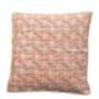 Floral Sari Cushion Cover With Kantha Stitch, 46cm Handmade Cotton, thumbnail 1 of 5