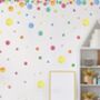 Multicoloured Polka Dot Wall Decal Stickers, Removable, thumbnail 3 of 5