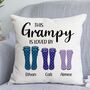 Personalised Welly Relative Loved By Cushion, thumbnail 2 of 5