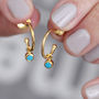 Birthstone Petite Hoops In 18ct Gold Vermeil Plated, thumbnail 1 of 8