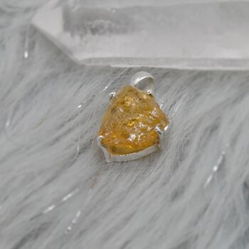 Raw Citrine Pendant Necklace: November Birthstone, 2 of 7