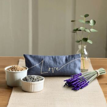 Love Embroidered Lavender Eye Pillow, 3 of 6