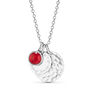 Personalised Double Disc And Birthstone Necklace, thumbnail 5 of 11