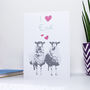 'I Love You/Ewe' Sheep Valentine's Day Card, thumbnail 1 of 4