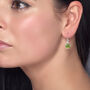 Peridot Round Gemstone Silver Bracelet And Earrings Set, thumbnail 2 of 5