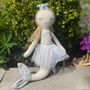 Linen Mermaid Princess Soft Toy, thumbnail 4 of 4